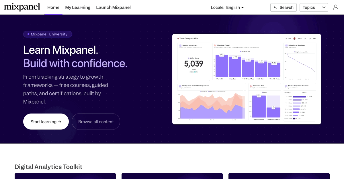 Mixpanel University Revamped: New Look, Improved Navigation, and Enhanced Search Features